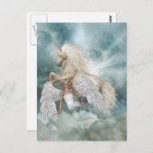 ユニコーンマジカル美しいエンジェルポストカード ポストカード (正面/裏面)