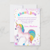 ユニコーンマジカル誕生日サンキューカード サンキューカード (正面)
