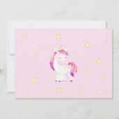 ユニコーンマジカル誕生日招待状お洒落/ 招待状 (裏面)