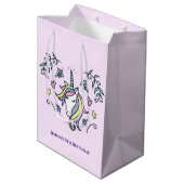 ユニコーンマジカル誕生日 ミディアムペーパーバッグ (裏面アングル)