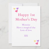 ユニコーンマジカル1st母の日キッズフラット カード (裏面)