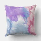 ユニコーンママとベビーラベンダーの幻想的なアートワーク™ クッション (裏面)