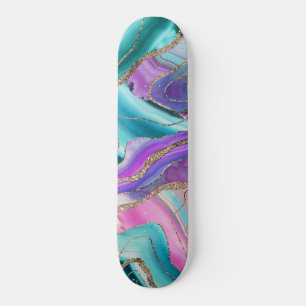 ユニコーンマーメイドアゲートグリッターグラム#1 #marble スケートボード