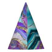 ユニコーンマーメイドアゲートグリッターグラム#1 #marble パーティーハット (裏面)