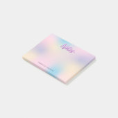 ユニコーンミックスパターフェイクン紫グリッター ポストイット (アングル)