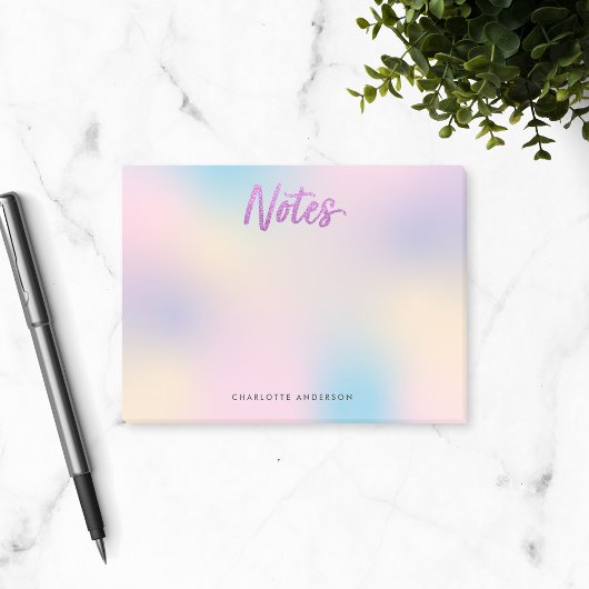 ユニコーンミックスパターフェイクン紫グリッター ポストイット