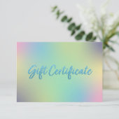 ユニコーンミックスブルーフェイクグリッターギフト証明書 (スタンド正面)
