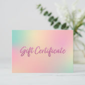 ユニコーンミックス フェオピンク グリッター ギフト証明書 (スタンド正面)