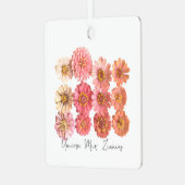 ユニコーンミックス《植物》百日草コラージュオーナメント メタルオーナメント (正面左)