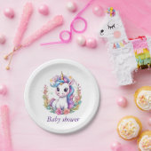 ユニコーンミニマリスト赤ちゃんシャワー ペーパープレート (パーティー)