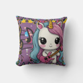 ユニコーンミュージシャンプリント クッション (正面)