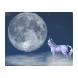 ユニコーンムーン魔法 メタルプリント