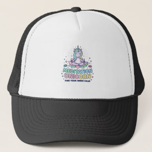 ユニコーンメディテーション ユニコーン 太字タイポグラフィTシャツ キャップ