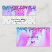 ユニコーンモダングリッタードリップスラグジュアリー名刺 名刺 (正面/裏面)