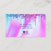 ユニコーンモダングリッタードリップスラグジュアリー名刺 名刺 (裏面)