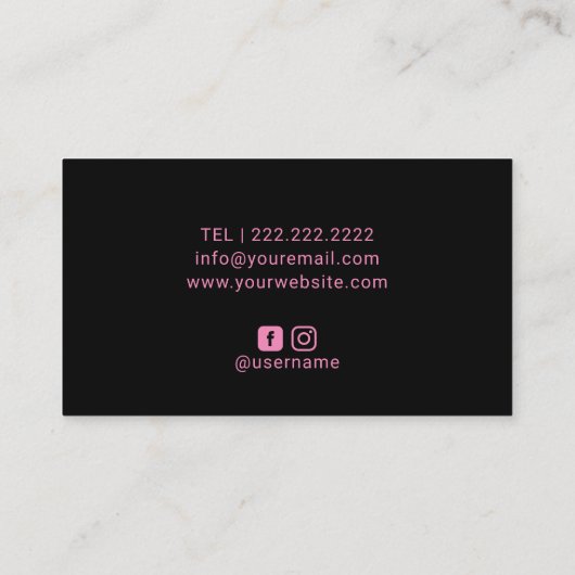 ユニコーンモダングリッタードリプス美しいサロン 名刺 (裏面)