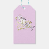 ユニコーンモダンマーメイド信じトレンディーin奇跡 ギフトタグ (裏面)