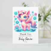 ユニコーンモダン赤ちゃんシャワー サンキューカード (スタンド正面)