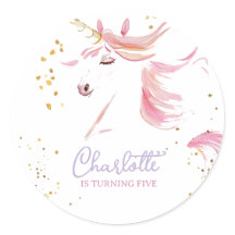 ユニコーンモダン&レインボーパステル誕生日