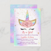 ユニコーンモチーフ 招待状 (正面/裏面)