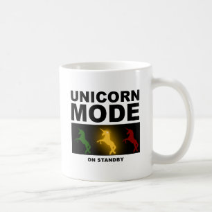 ユニコーンモードスタンバイの面白いマグカップ コーヒーマグカップ