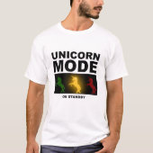 ユニコーンモードスタンバイ面白いTシャツ Tシャツ (正面)