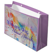 ユニコーンユニークだ！ガールズピンクユニコーン ラージペーパーバッグ (正面アングル)