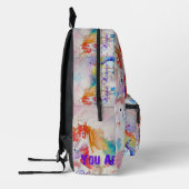 ユニコーンユニークだ!ポストカードレディースガールズ プリントバックパック (左)