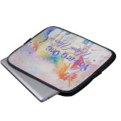 ユニコーンユニークだ！女の子ピンクのユニコーン ラップトップスリーブ (正面下部)