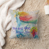 ユニコーンユニークだ！虹の水色 クッション (ブランケット)