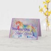 ユニコーンユニークだ!誕生日カードガールズ カード (黄色い花)