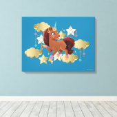 ユニコーンユニークの星と雲 キャンバスプリント (インサイチュ (ウッドフロア))