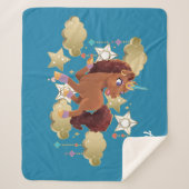 ユニコーンユニークの星と雲 シェルパブランケット (正面)