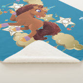 ユニコーンユニークの星と雲 シェルパブランケット (3/4)