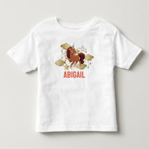 ユニコーンユニークの星と雲 トドラーTシャツ