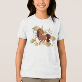 ユニコーンユニークの星と雲 トライブレンドTシャツ (正面)