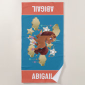 ユニコーンユニークの星と雲 ビーチタオル (正面)