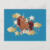 ユニコーンユニークの星と雲 ポストカード (正面)