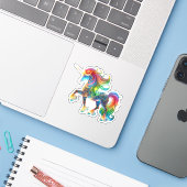 ユニコーンユニーク シール (ノートパソコンとiPhone)