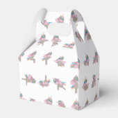 ユニコーンヨガポーズパターンデザイン フェイバーボックス (裏面サイド)