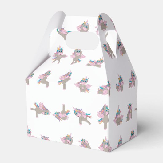 ユニコーンヨガポーズパターンデザイン フェイバーボックス (裏面サイド)