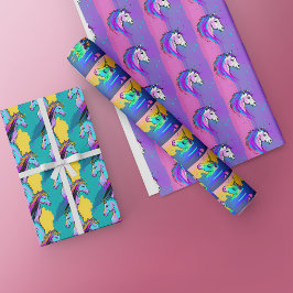 ユニコーンラッピング紙- Unicorn Art Gift Wrap ラッピングペーパーシート