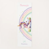 ユニコーンラバーズナマステヨガおもしろいかわいい名前モノグラム ヨガマット (正面)