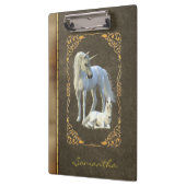 ユニコーンラバーフォール青銅メタルレザーブック クリップボード (左)