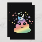 ユニコーンレインボーウンチ絵文字かわいい シーズンカード (正面/裏面)