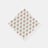 ユニコーンレインボーウンチ絵文字 スタンダードカクテルナプキン (角)