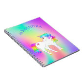 ユニコーンレインボーカラフルパーソナルスクール ノートブック (右側)