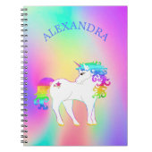 ユニコーンレインボーカラフルパーソナルスクール ノートブック (正面)