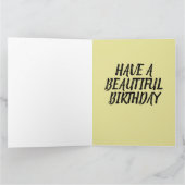 ユニコーンレインボーガールズ誕生日グリーティングカード カード (内部)