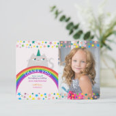 ユニコーンレインボーガール誕生日サンキューユー サンキューカード (スタンド正面)